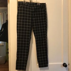 GAP plaid straight leg pants